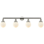 Beacon Bathroom Vanity Light - Polished Nickel / Matte White