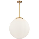 Beacon 221 Chandelier - Brushed Brass / Matte White