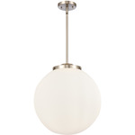 Beacon 221 Chandelier - Satin Nickel / Matte White