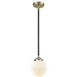 Beacon 284 Pendant - Black / Antique Brass / Matte White