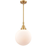 Beacon 447 Pendant - Satin Gold / Matte White