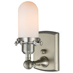 Kingsbury 516 Wall Sconce - Brushed Satin Nickel / Matte White