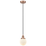 Beacon 616 Pendant - Antique Copper / Matte White