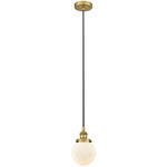 Beacon 616 Pendant - Brushed Brass / Matte White