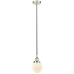 Beacon 616 Pendant - Polished Nickel / Matte White