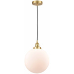 Beacon 616 Pendant - Satin Gold / Matte White