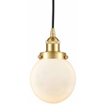 Beacon 616 Pendant - Satin Gold / Matte White