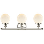 Beacon 916 Bathroom Vanity Light - Polished Nickel / Matte White