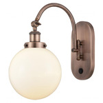 Beacon 918 Wall Sconce - Antique Copper / Matte White