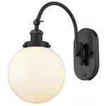 Beacon 918 Wall Sconce - Matte Black / Matte White