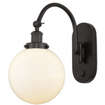 Beacon 918 Wall Sconce - Oil Rubbed Bronze / Matte White