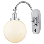 Beacon 918 Wall Sconce - Polished Chrome / Matte White