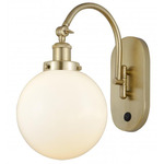 Beacon 918 Wall Sconce - Satin Gold / Matte White