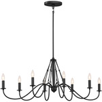 Freesia Oval Chandelier - Textured Black