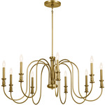 Karthe Chandelier - Natural Brass