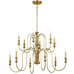 Karthe Chandelier - Natural Brass