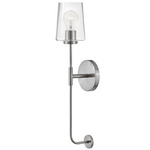 Kline Wall Sconce - Brushed Nickel / Clear