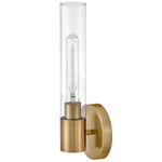 Shea Wall Sconce - Lacquered Brass / Clear