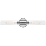 Shea Bathroom Vanity Light - Chrome / Clear