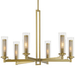 Emmerham Chandelier - Soft Brass / Clear