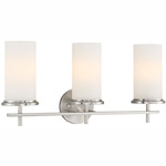 Haisley Bathroom Vanity Light - Brushed Nickel / Etched White