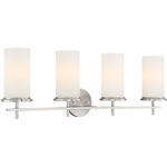 Haisley Bathroom Vanity Light - Brushed Nickel / Etched White