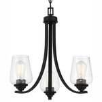 Shyloh Chandelier - Coal / Clear Seeded