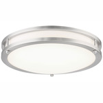 71 Series Flush Mount Ceiling Light - Brushed Nickel / White