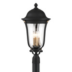 Peale Street Post Lamp - Sand Coal / Vermeil Gold / Clear Ribbed