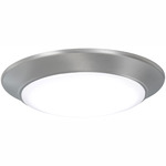 739 Series Flush Mount Ceiling Light - Brushed Nickel / White