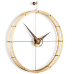 Doble O Premium Wall Clock - Gold / Walnut