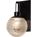 Essence Wall Sconce - Satin Dark Gray / Crackle Glass