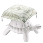 Turtle Carry with Pouf - White