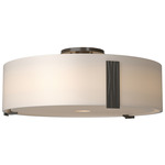 Impressions Semi Flush Ceiling Light - Bronze / Opal