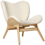 Conversation Piece Lounge Chair - Light Oak / Teddy White