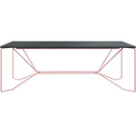 Same Same Linoleum Narrow Dining Table - Black / Pink