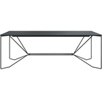 Same Same Linoleum Narrow Dining Table - Black / Black