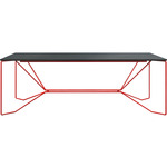 Same Same Linoleum X-Large Dining Table - Black / Vermillion