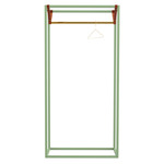 Less Mess Wardrobe Stand - Polished Brass / Pale Green