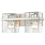 Bennington Bathroom Vanity Light - Brushed Nickel / Clear Water