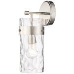Fontaine Wall Sconce - Polished Nickel / Clear Water