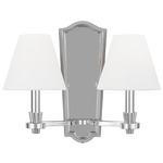 Paisley Tall Wall Sconce - Polished Nickel / White Linen