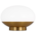 Lune Accent Lamp - Burnished Brass / Milk White