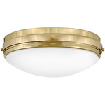 Oliver Flush Mount Ceiling Light - Brass / Etched Opal