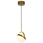 Globo Pendant - Brushed Gold / Opal