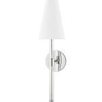 Janelle Wall Sconce - Polished Nickel / White