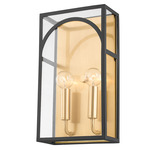 Addison Wall Sconce - Aged Brass / Black / Clear