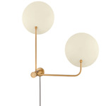 Leif Plug-In Wall Sconce - Patina Brass / Sand