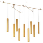 Blok Chandelier - Aged Brass / Aged Brass