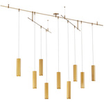 Blok Chandelier - Aged Brass / Aged Brass